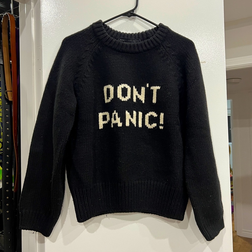 Marc by Marc Jacobs Don’t Panic Black Sweater